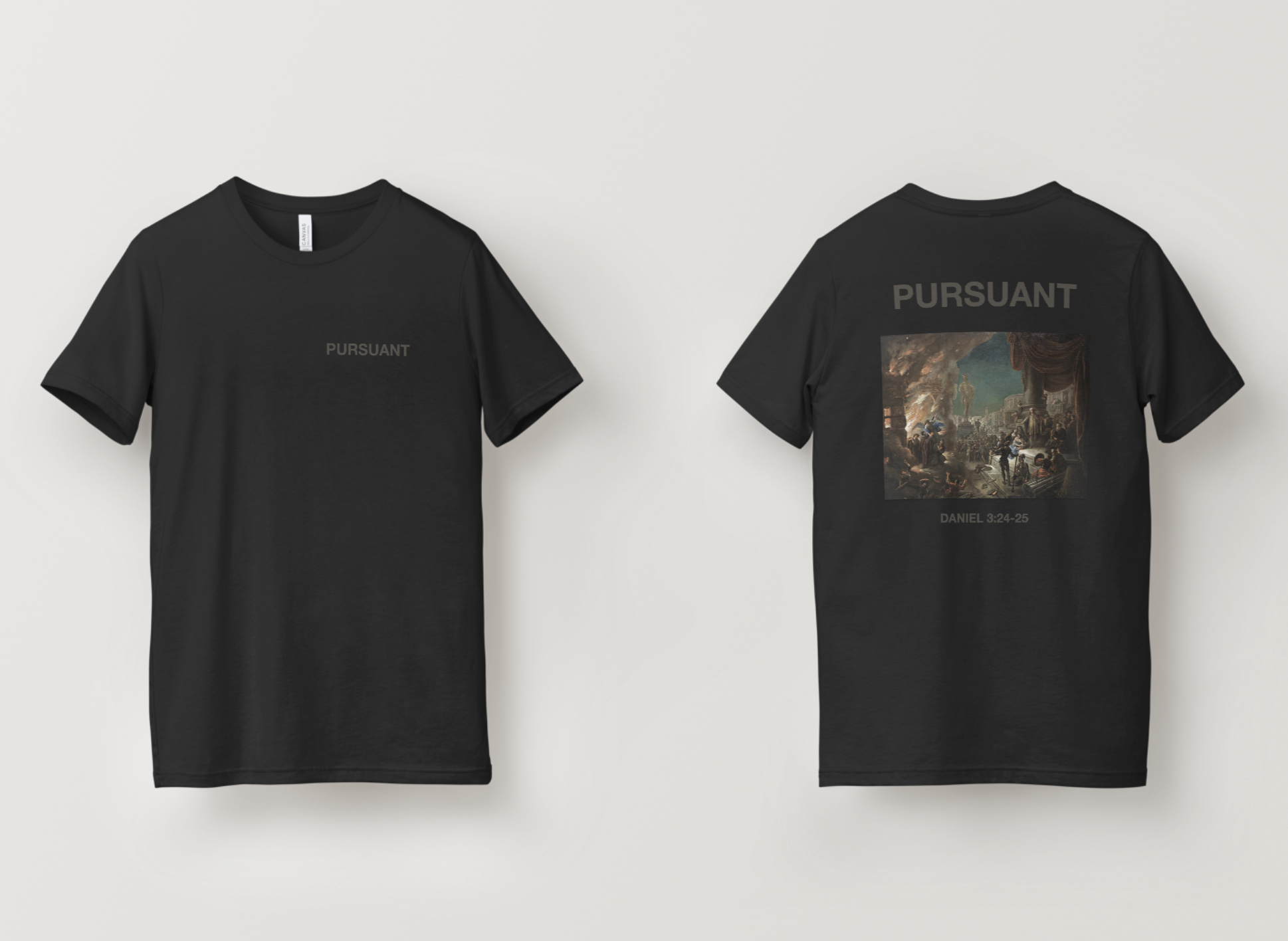 Pursuant tee — Daniel 3:24-25 design